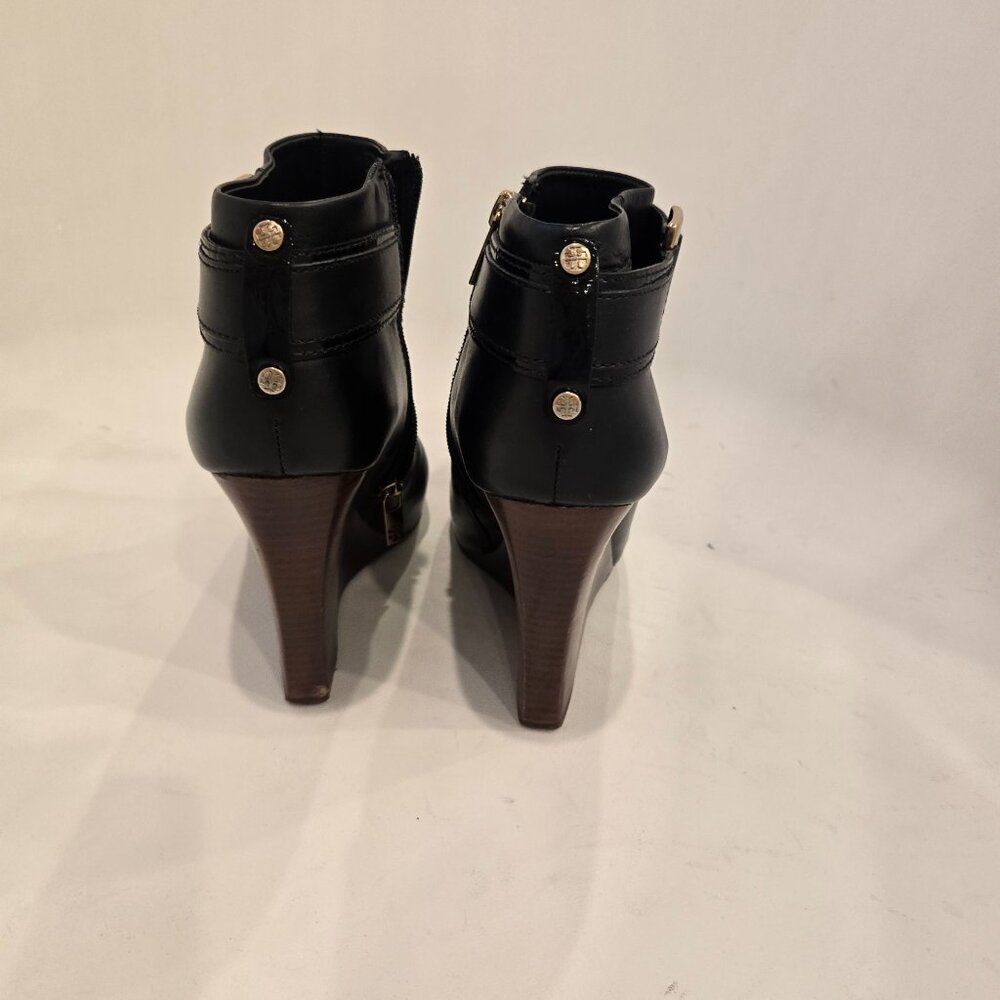 Tory Burch wedge ankle boots black Size 8 - Picture 3 of 7